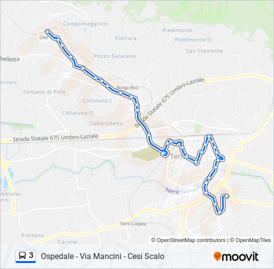 3 bus Line Map