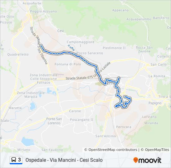 3 bus Line Map