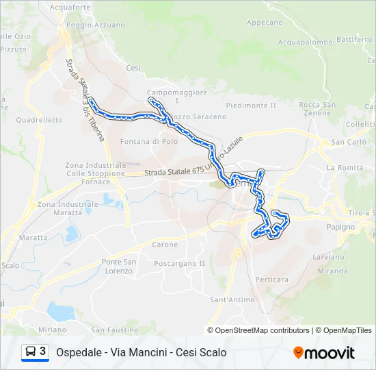 3 Bus Line Map