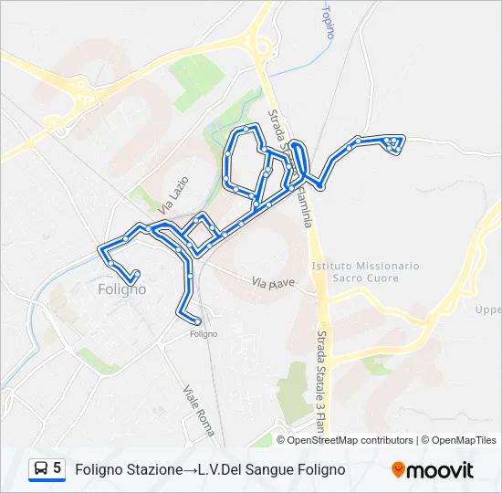 5 Bus Line Map