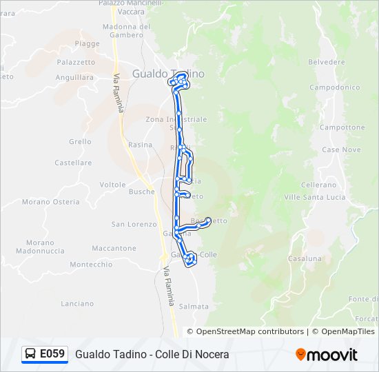 E059 bus Line Map