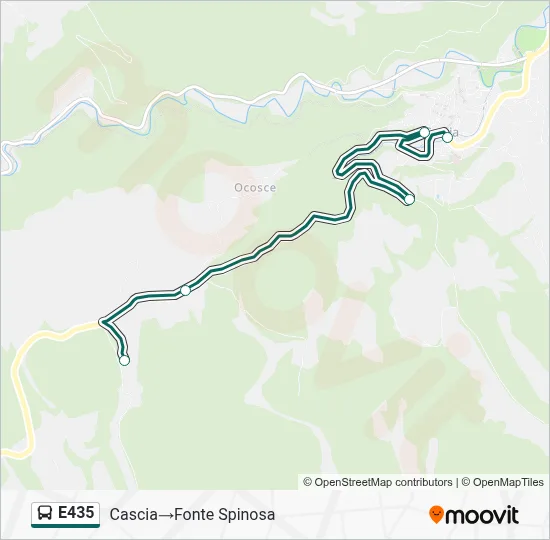 Percorso linea bus E435