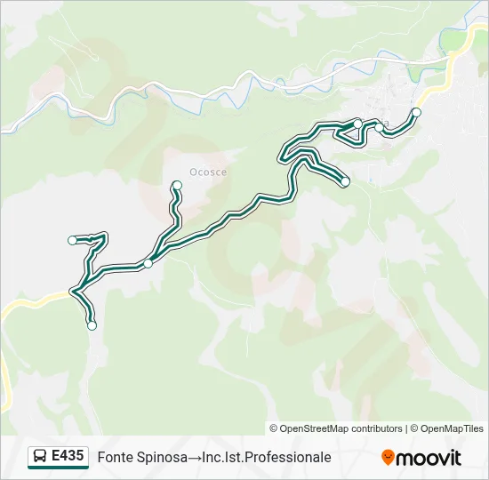 Percorso linea bus E435
