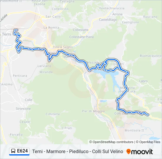 E624 Bus Line Map