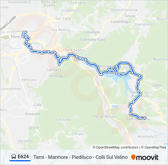 E624 Bus Line Map