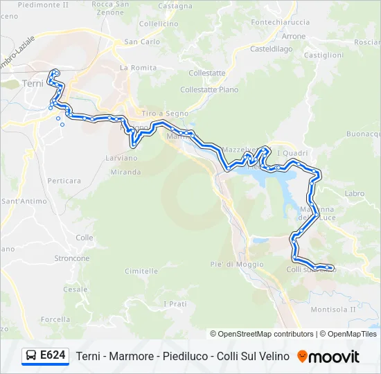 E624 Bus Line Map