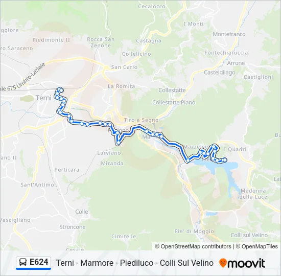 E624 Bus Line Map
