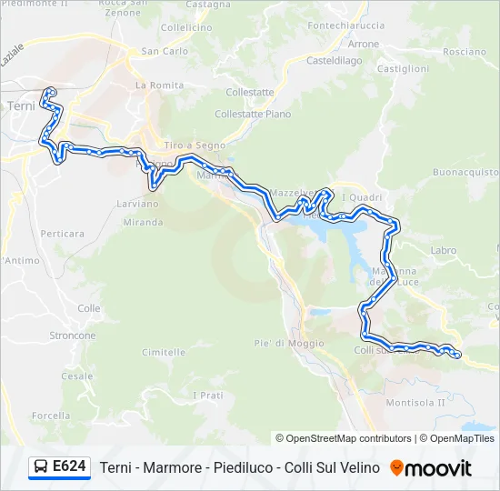 E624 Bus Line Map