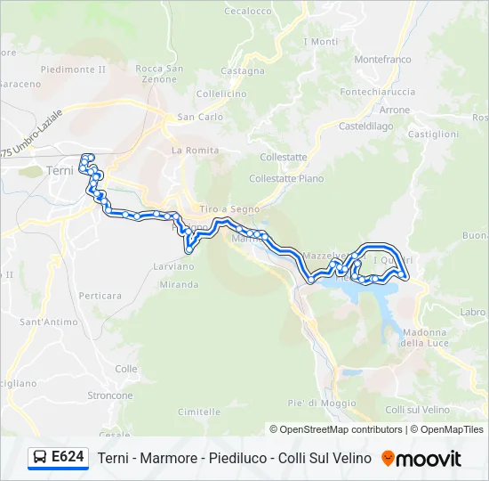 E624 Bus Line Map