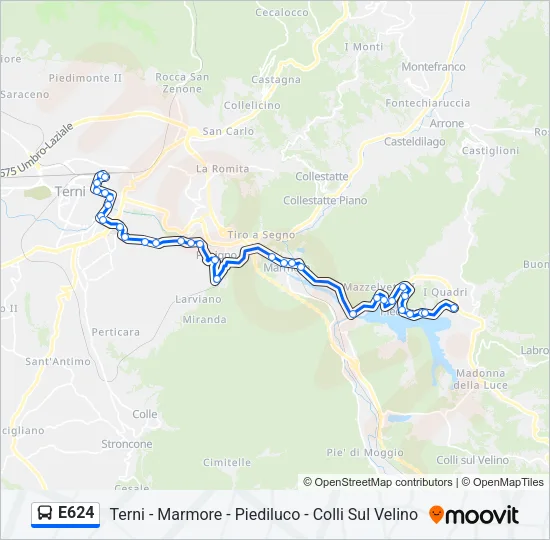 E624 Bus Line Map