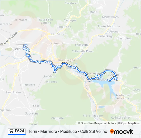 E624 Bus Line Map