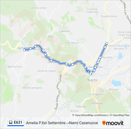 E631 Bus Line Map
