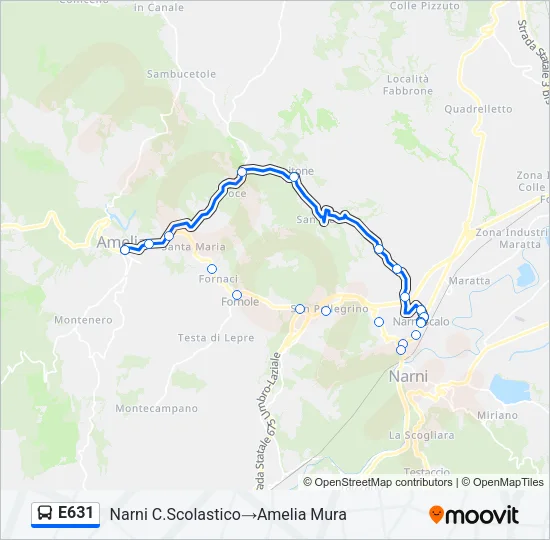 E631 Bus Line Map