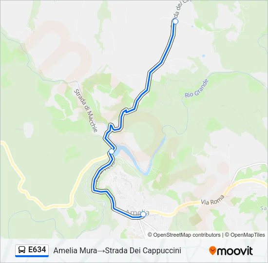 E634 Bus Line Map