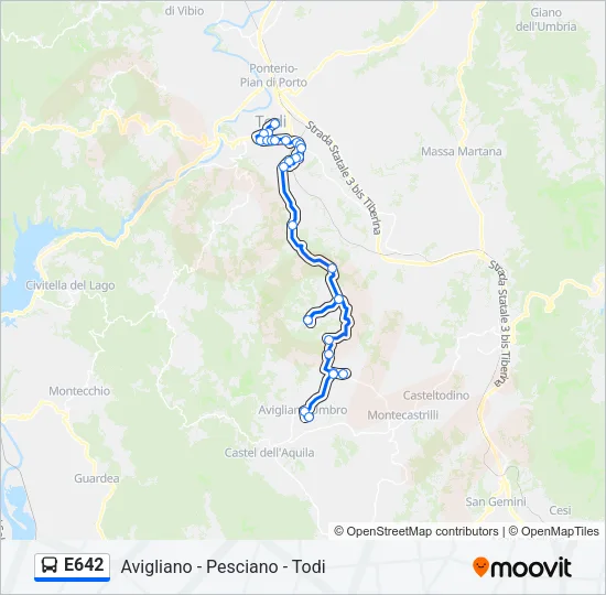 E642 Bus Line Map
