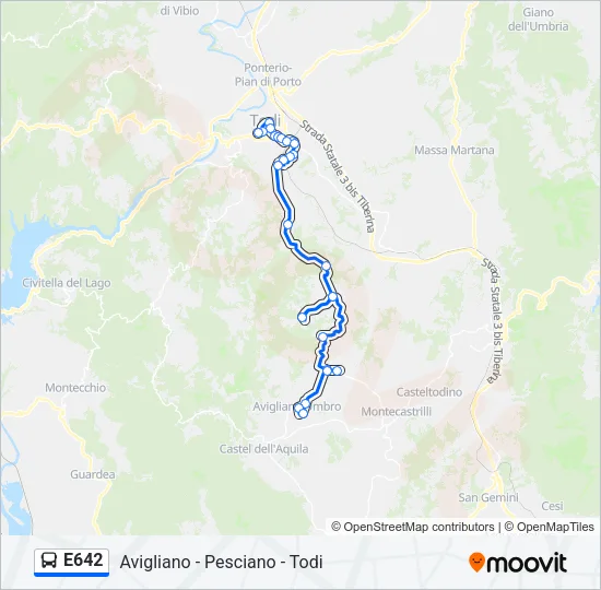 E642 Bus Line Map