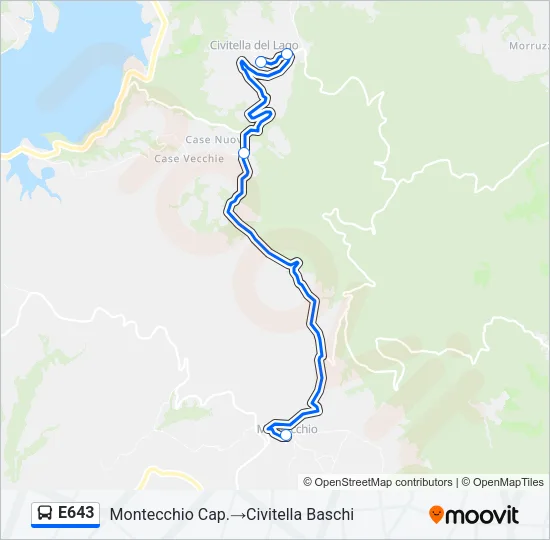 E643 Bus Line Map