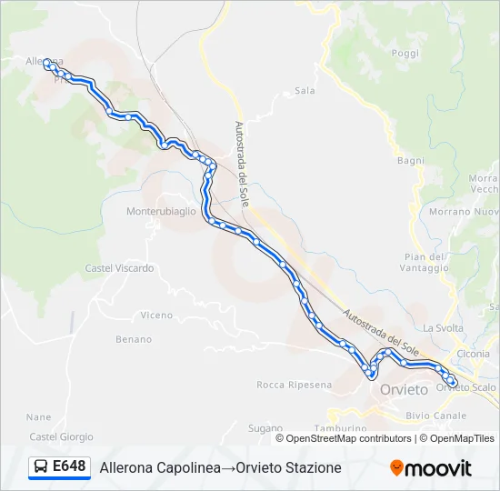 E648 Bus Line Map