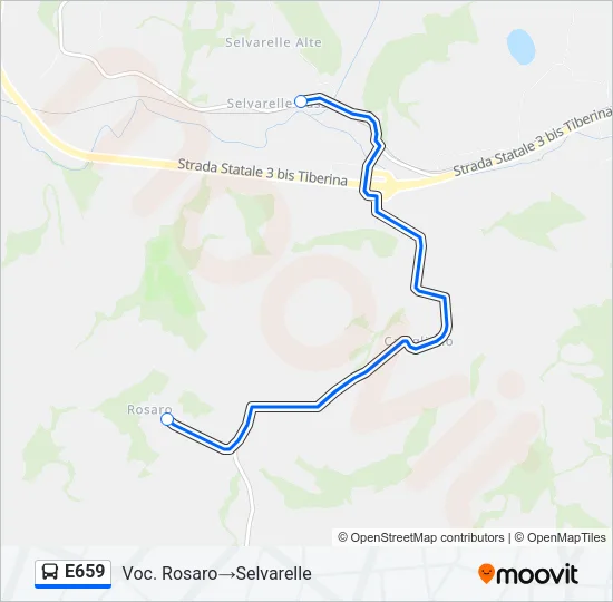 E659 Bus Line Map