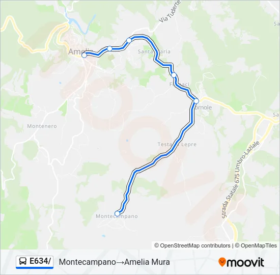 E634/ Bus Line Map