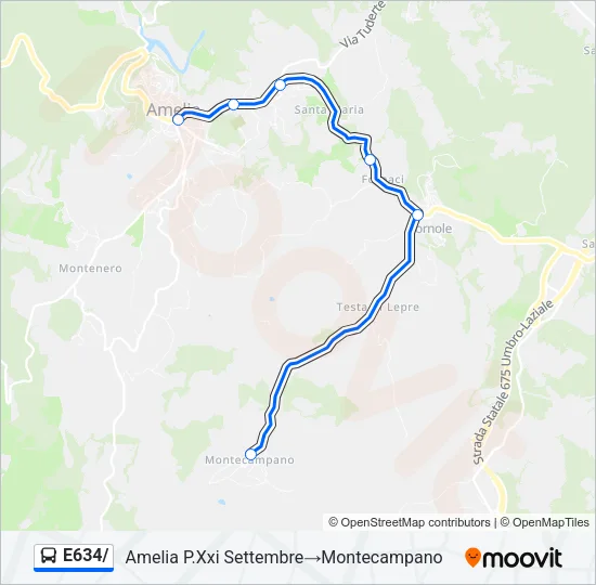 E634/ Bus Line Map