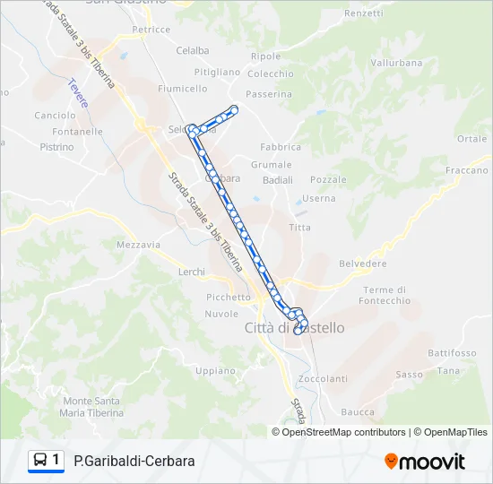 1 Bus Line Map