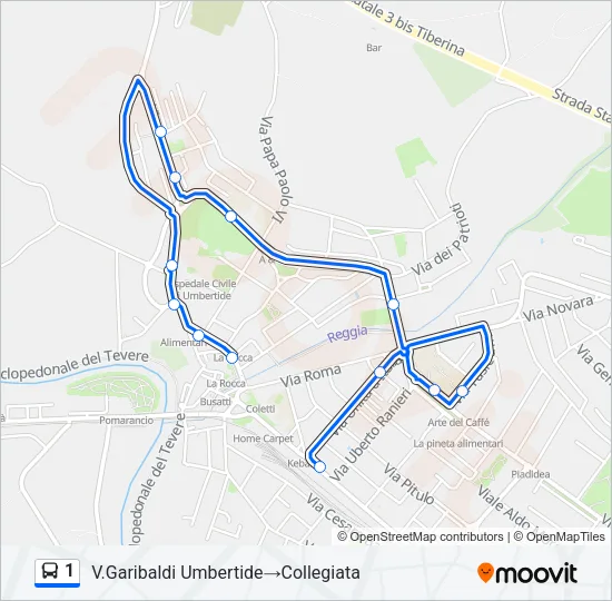 1 Bus Line Map