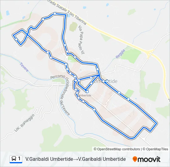 1 Bus Line Map