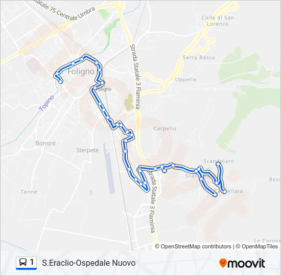 1 Bus Line Map