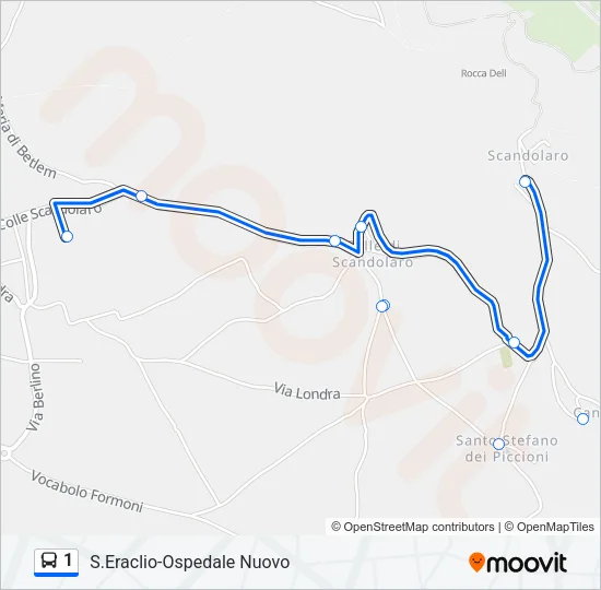 1 Bus Line Map
