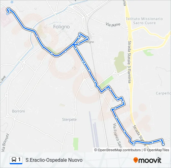 1 Bus Line Map