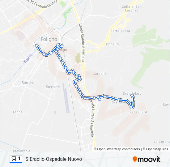 1 Bus Line Map