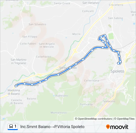 1 Bus Line Map