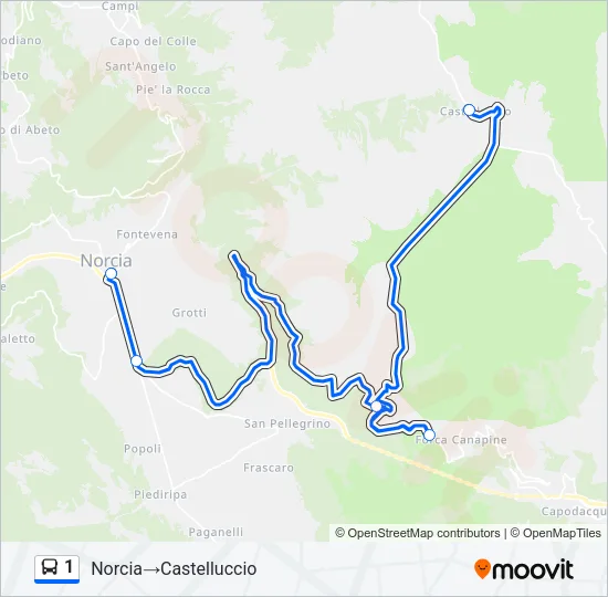 1 Bus Line Map