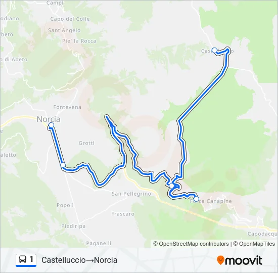 1 Bus Line Map