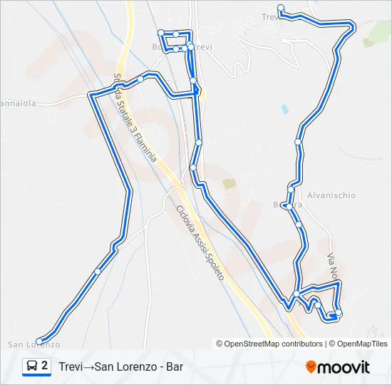 2 Bus Line Map