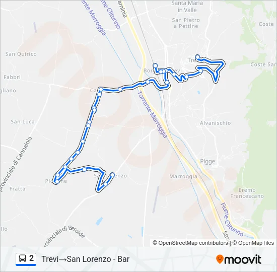 2 Bus Line Map
