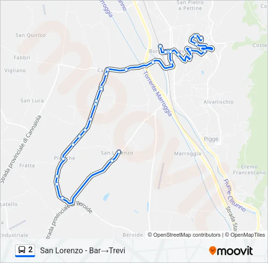 2 Bus Line Map
