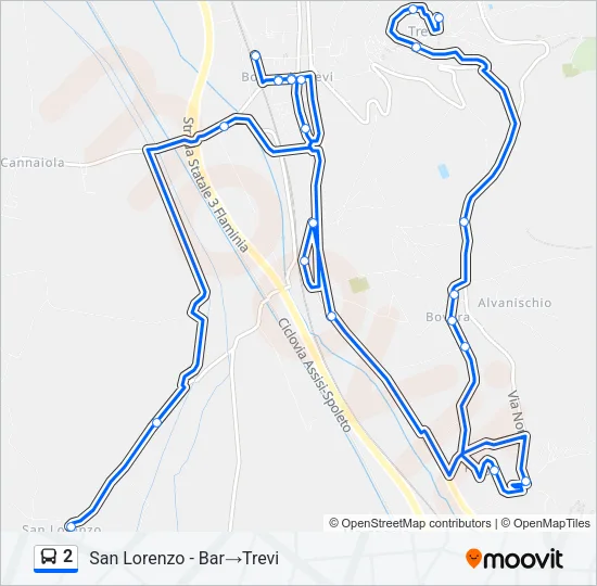 2 Bus Line Map