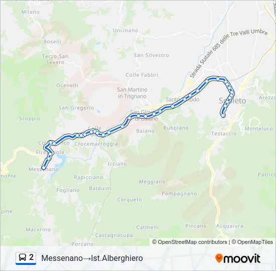 2 Bus Line Map