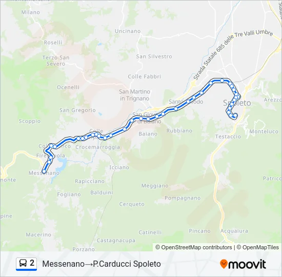 2 Bus Line Map