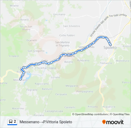 2 Bus Line Map