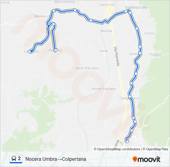 2 Bus Line Map