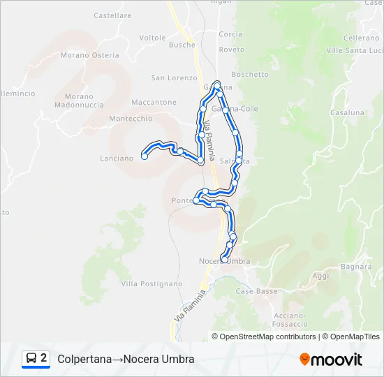 2 Bus Line Map