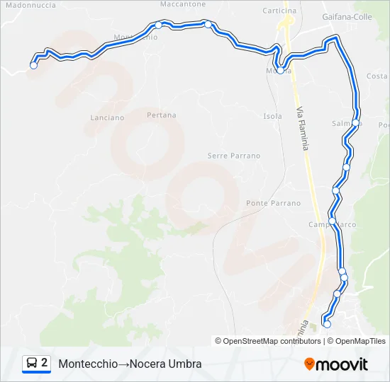 2 Bus Line Map