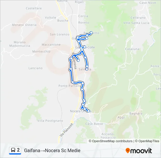 2 Bus Line Map