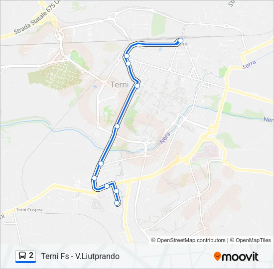 2 Bus Line Map