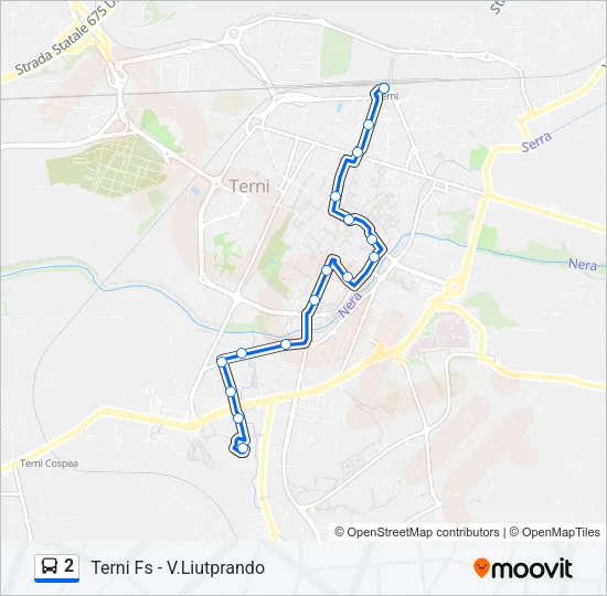 2 Bus Line Map