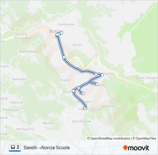 2 Bus Line Map