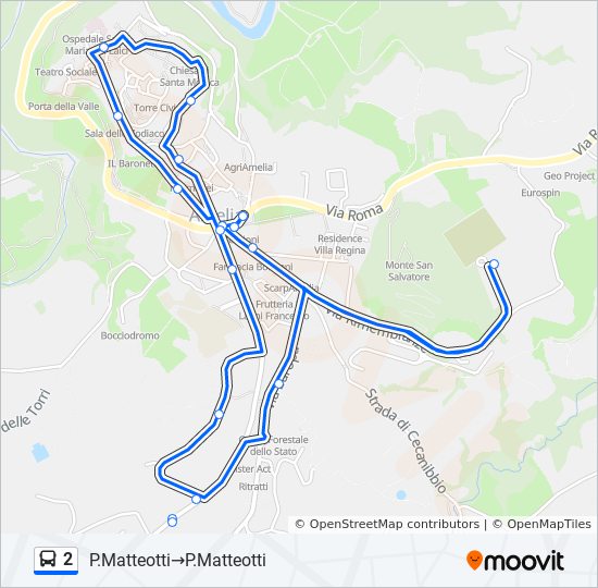 2 bus Line Map